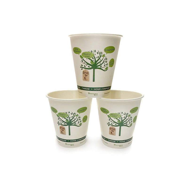 10oz (285ml) NEXTGEN Certified<br> Home Compostable Single Wall Tree Coffee Cups