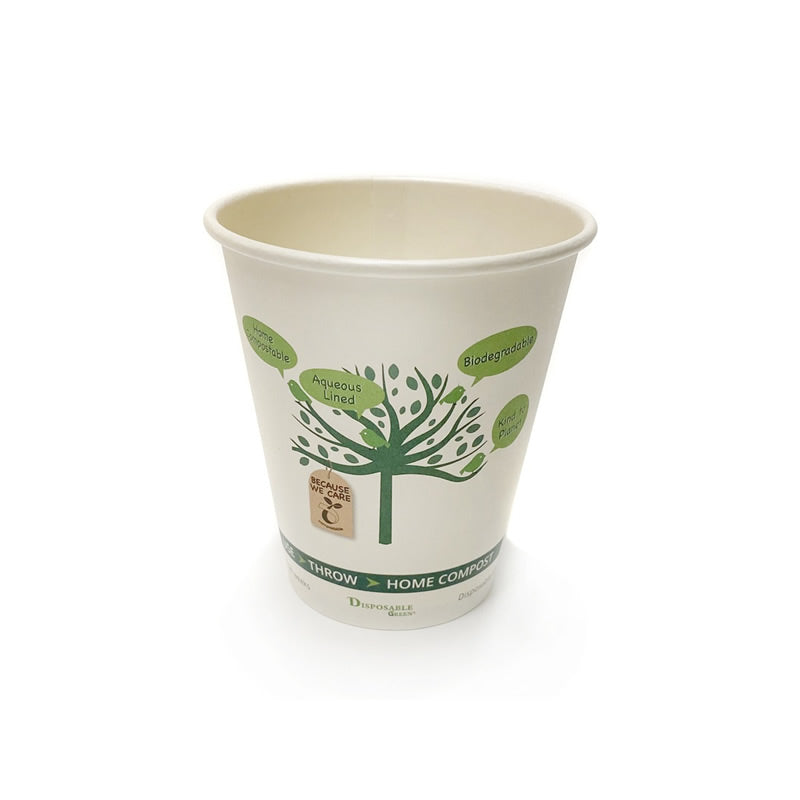 10oz (285ml) NEXTGEN Certified<br> Home Compostable Single Wall Tree Coffee Cups