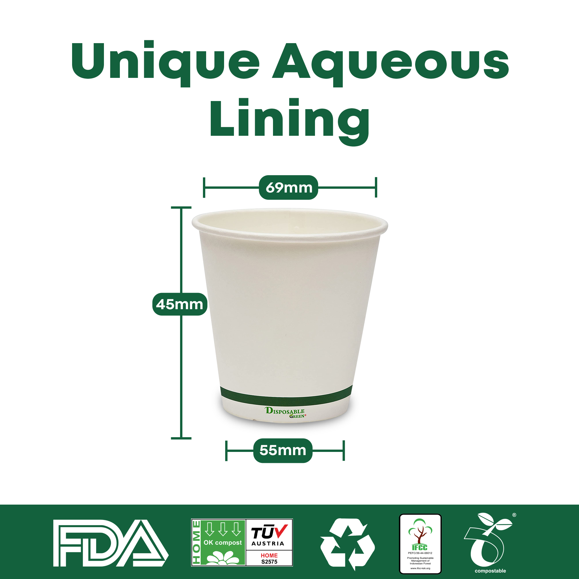 6oz (170ml) NEXTGEN<br>Home Compostable Single Wall Coffee Cups