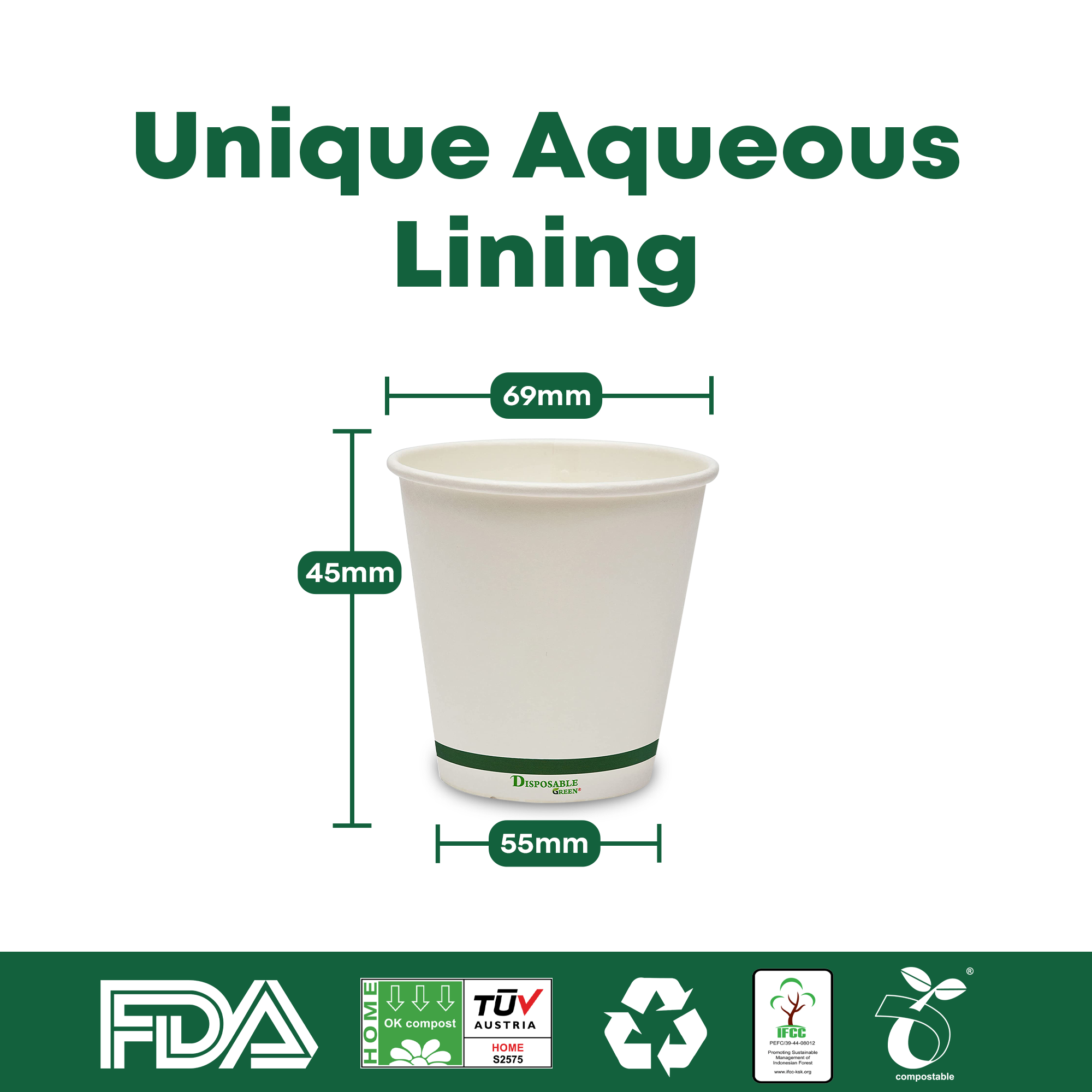 4oz (113ml) NEXTGEN<br>Home Compostable Single Wall Coffee Cups
