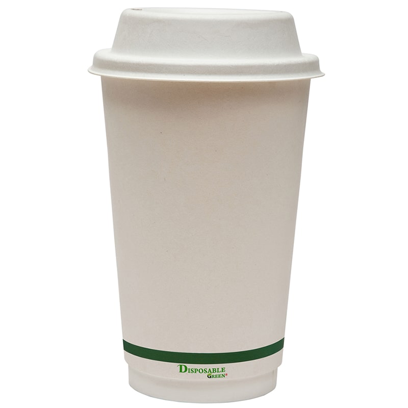 16oz (340ml) NEXTGEN Certified<br>Home Compostable Double Wall Coffee Cups