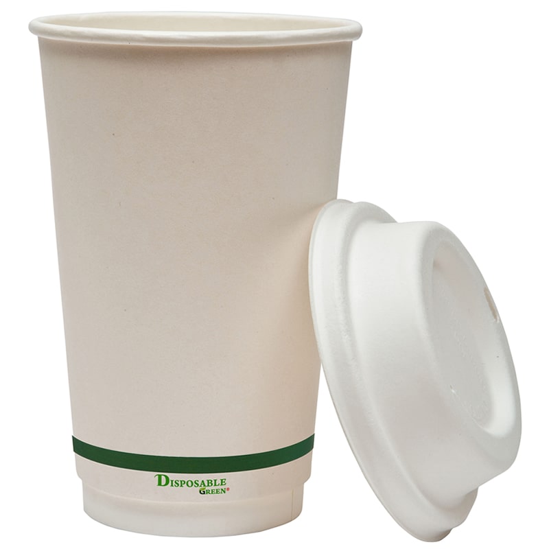 16oz (340ml) NEXTGEN Certified<br>Home Compostable Double Wall Coffee Cups