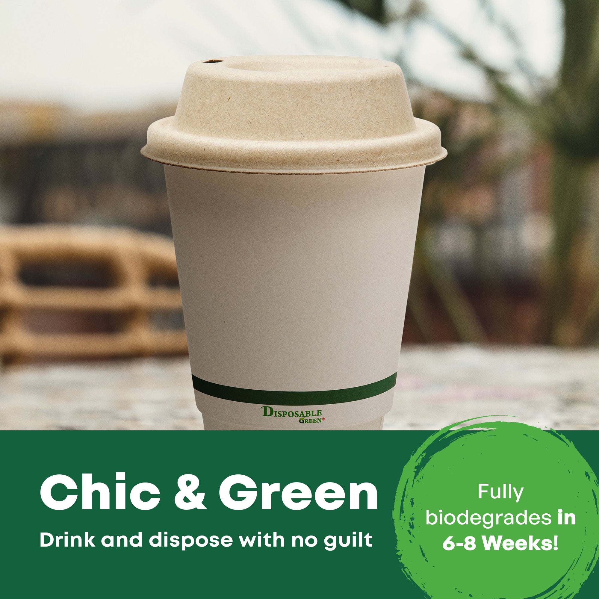 80mm Home Compostable Pulp lid fits size 8oz