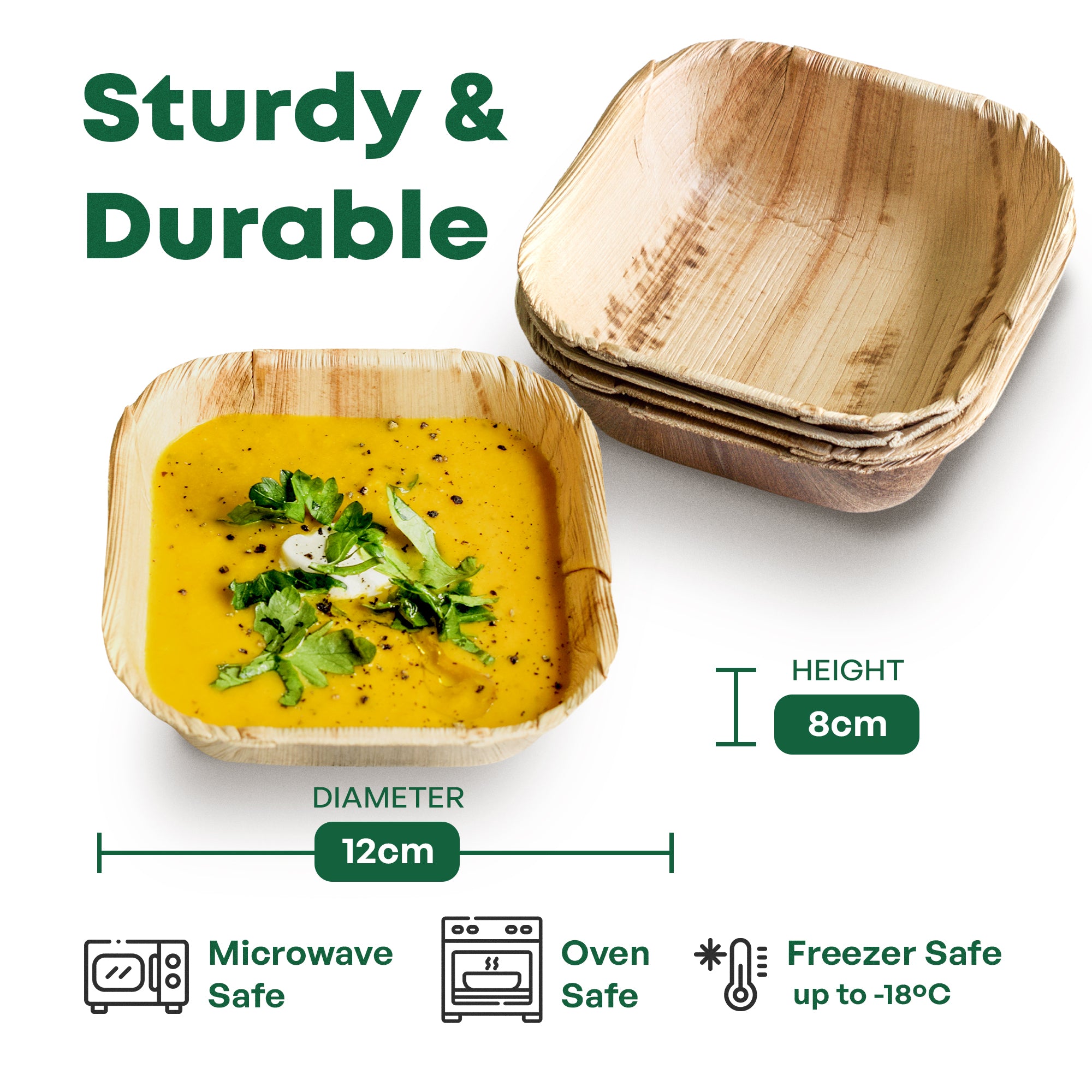 Square Bowl - 12L x 12W x 4D cm