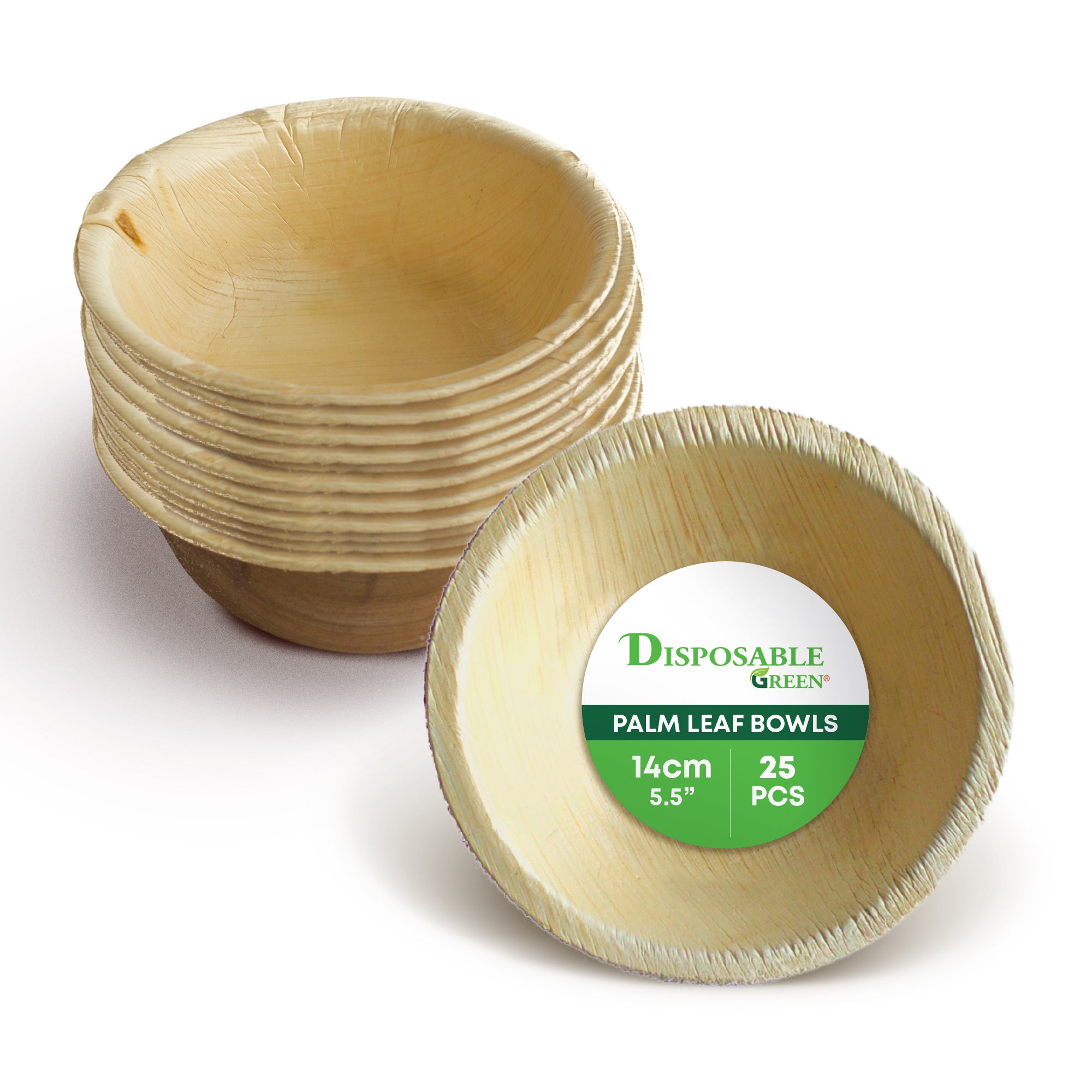 areca palm bowls Biodegradable Areca Leaf Bowls (14cm) - Eco-Friendly Partyware