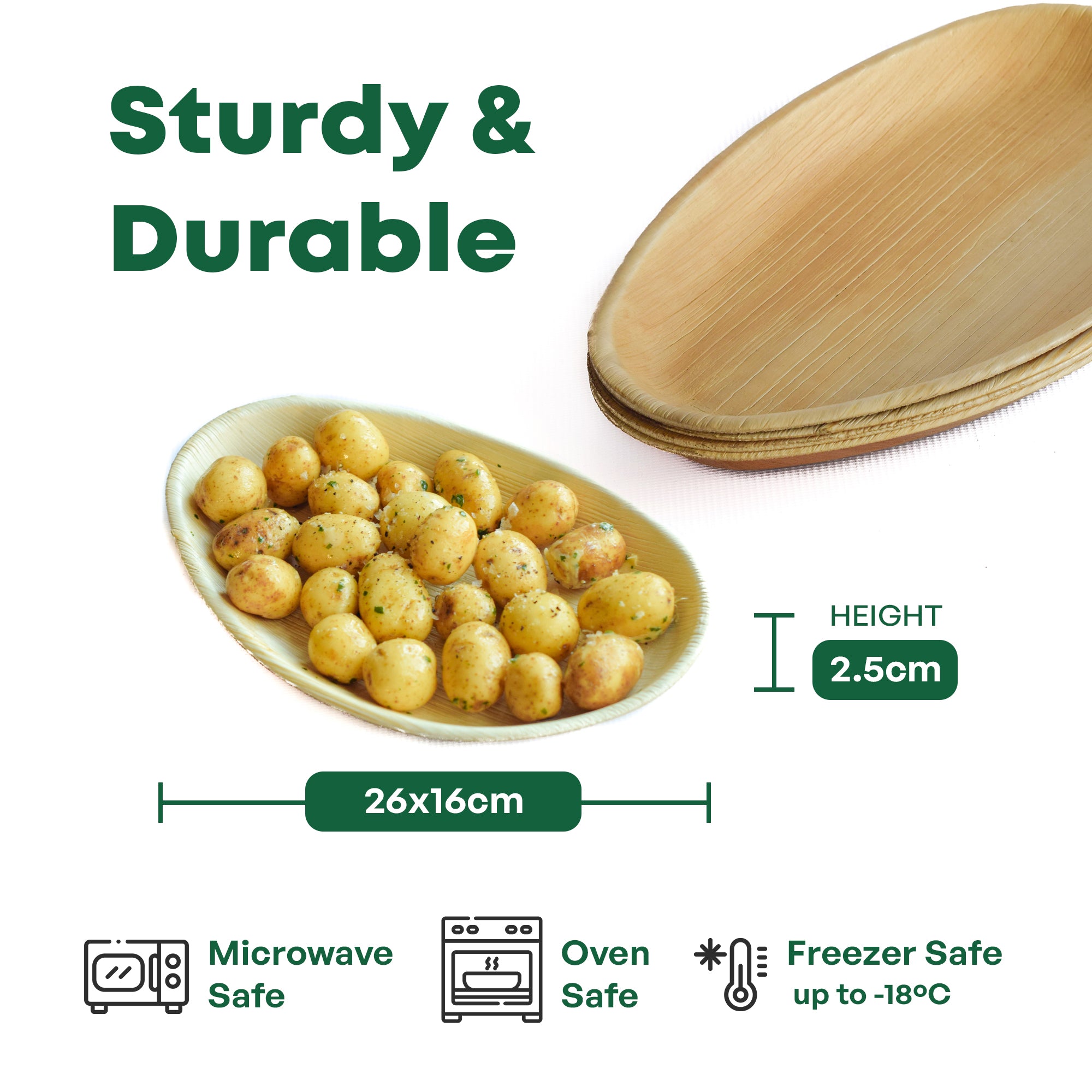 Egg Shape Tray 26L x 16W x 2.5D cm