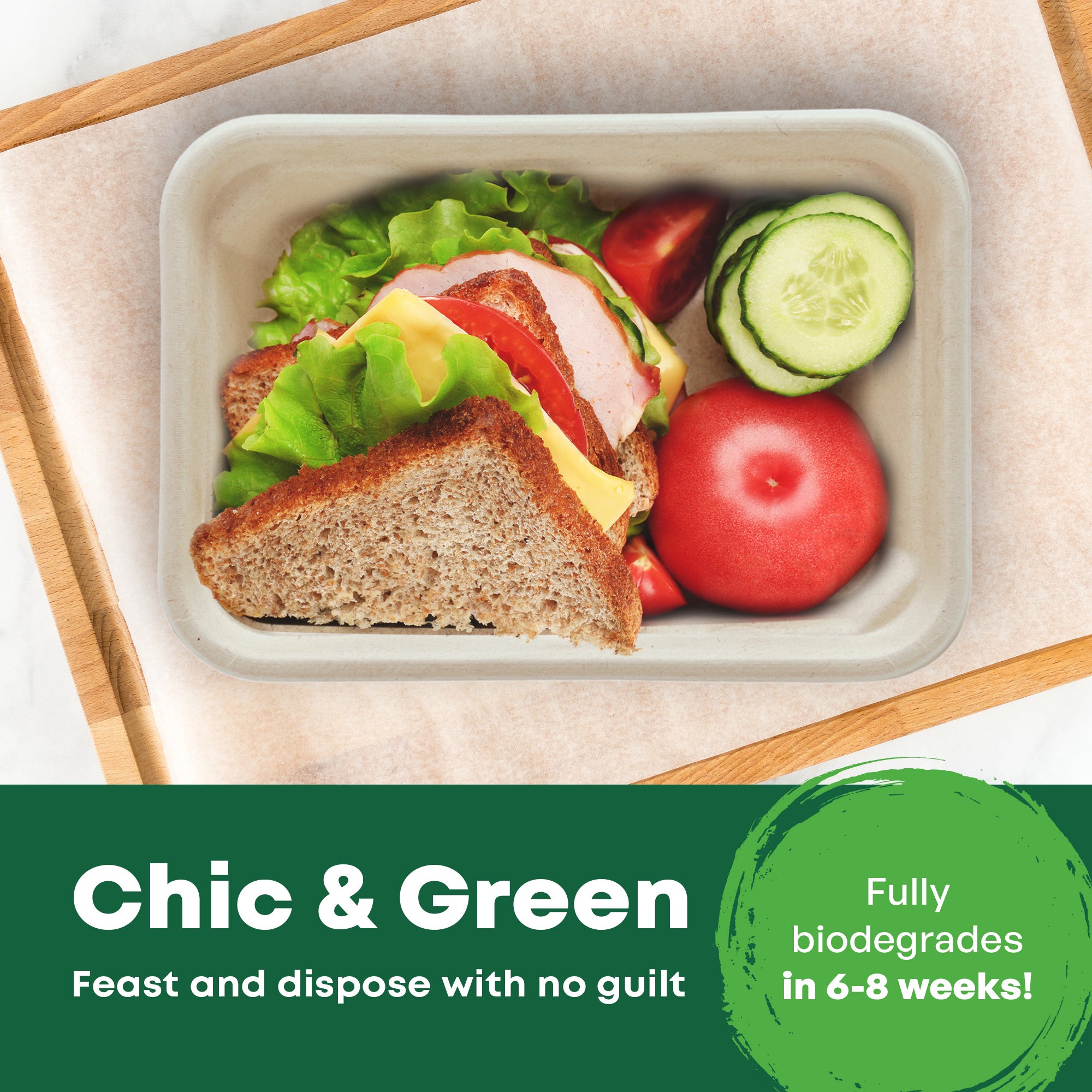 550ml Rectangle Food Box (18 x 12.5 x 4.5CM)