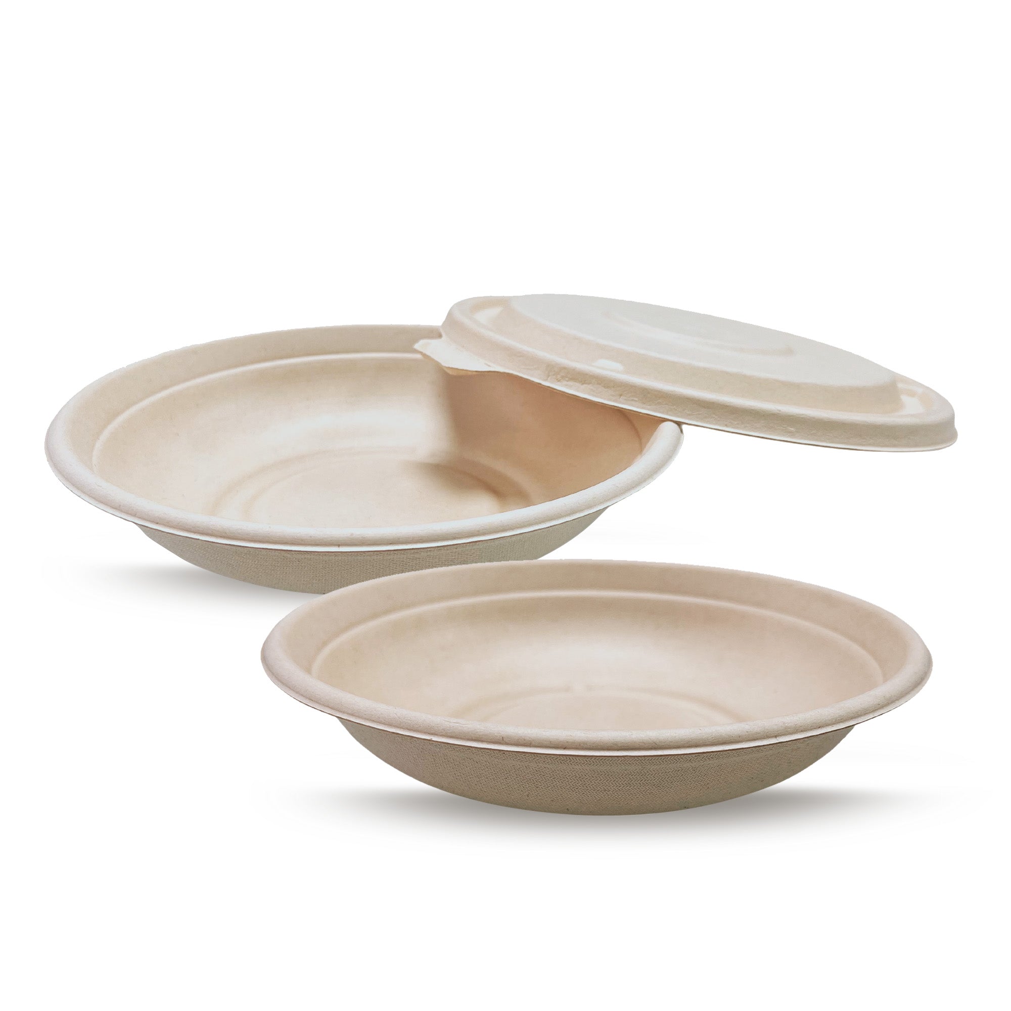 24oz Round Bagasse Bowls (Ø20.5 x 4.2CM)