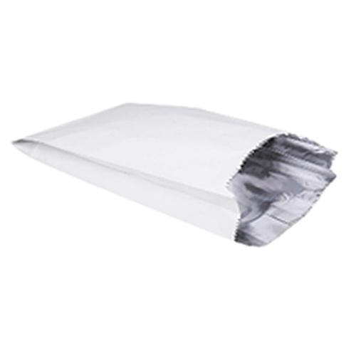 Plain White Foil Lined Satchel Bag