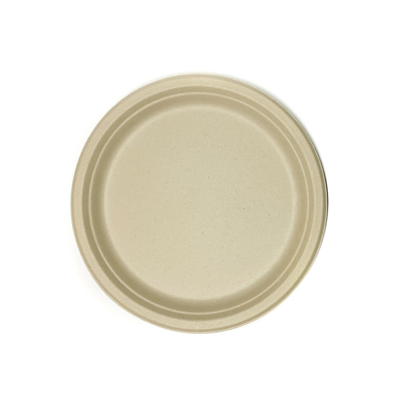 Sample-Round Bagasse Plate - 18.5cm (7 inch)