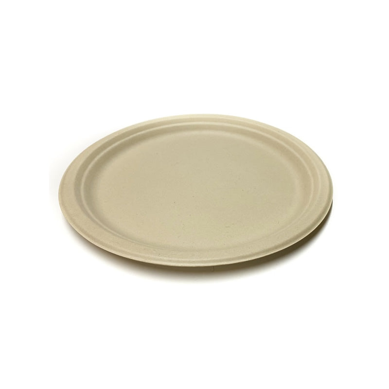 Sample-Round Bagasse Plate - 18.5cm (7 inch)