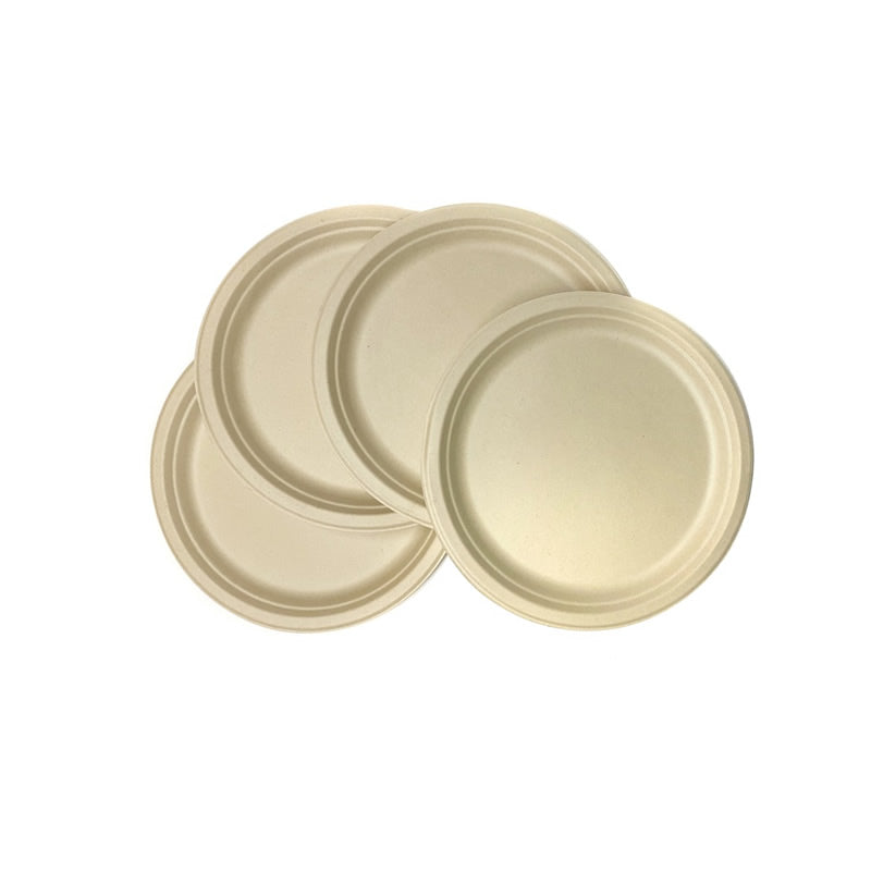 Round Bagasse Plate - 18.5cm (7 inch)