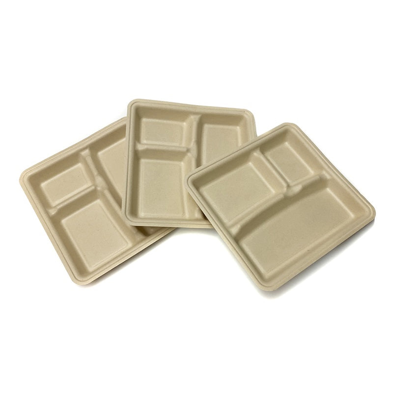 Sample-Square Bagasse Plate 3 CPT - 25cm x 23.5cm