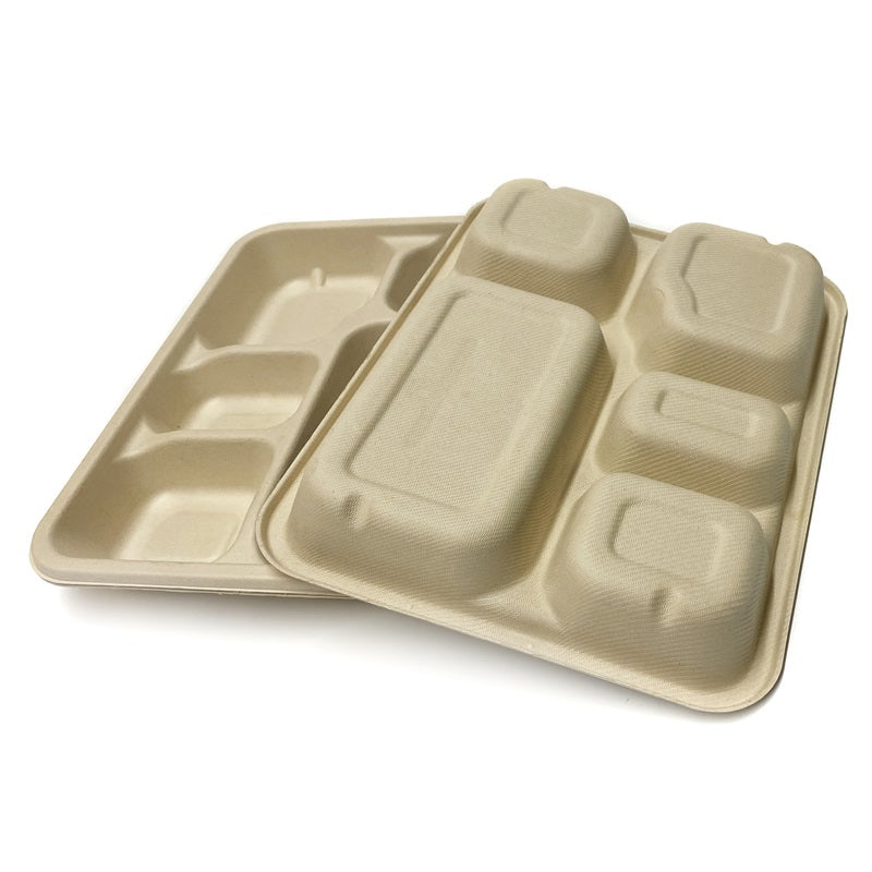 Sample-Rectangle Bagasse Plate 5CPT 28cm x 22cm