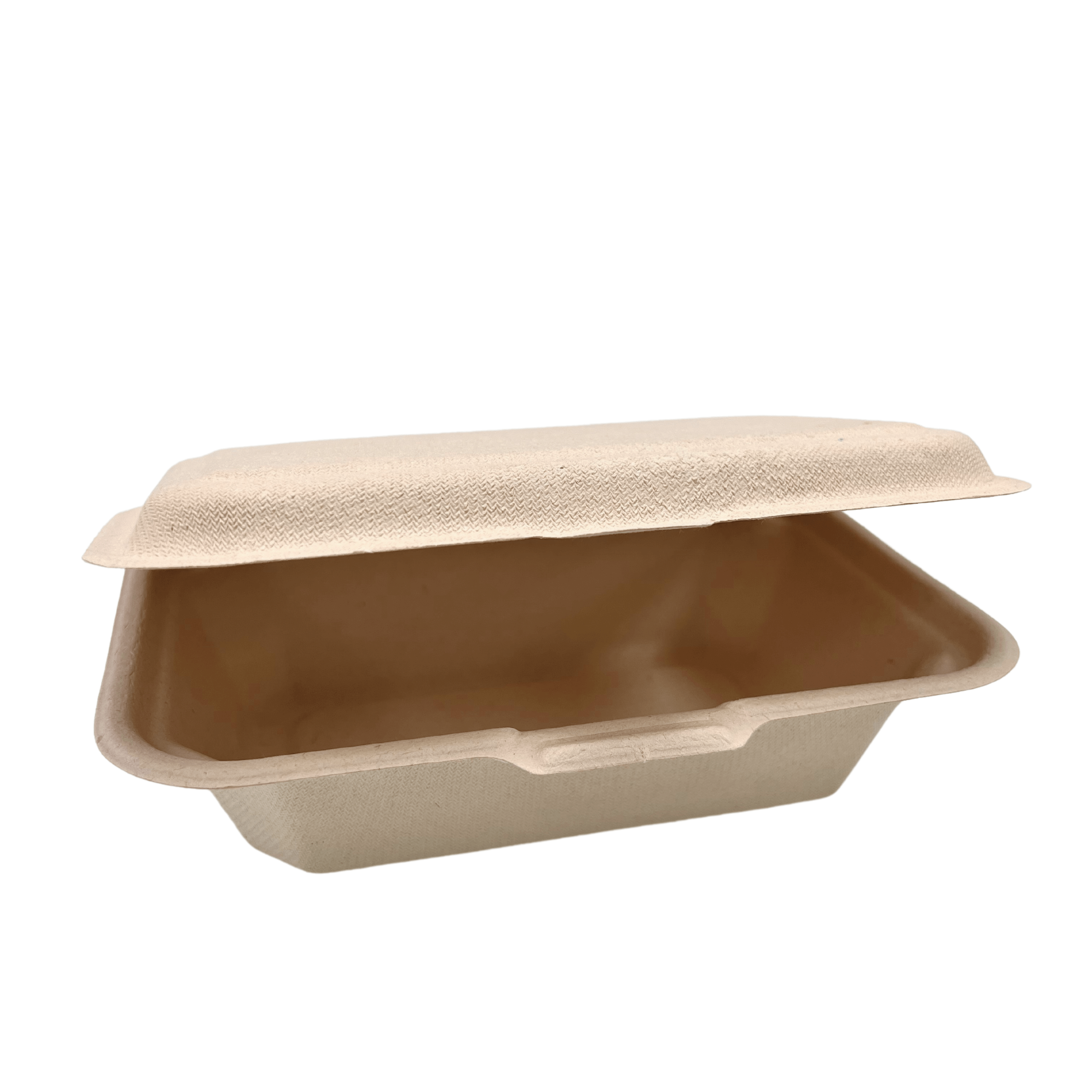 7 x 5 inches Bagasse Clamshell (17 x 12.5 x 3.5CM)