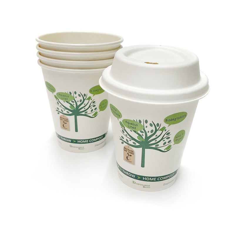 12oz (340ml) NEXTGEN Certified<br>Home Compostable Single Wall Tree Coffee Cups