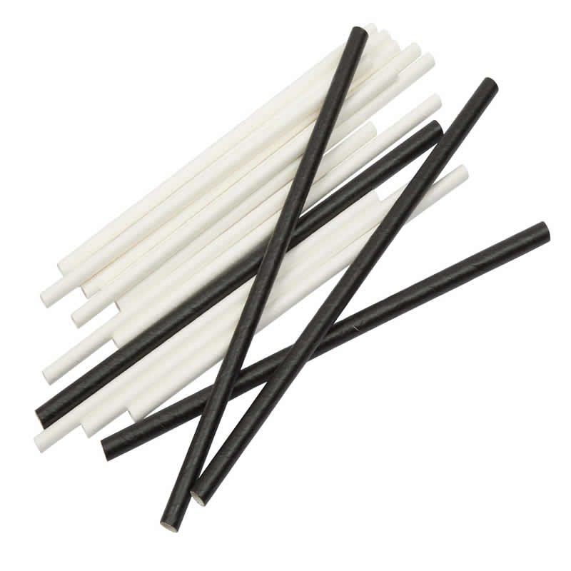 Sample-8mm Paper Straw 20cm long Black