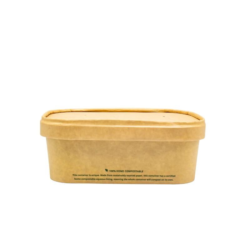 750ml Rectangle Kraft Container 120*170mm*57mm
