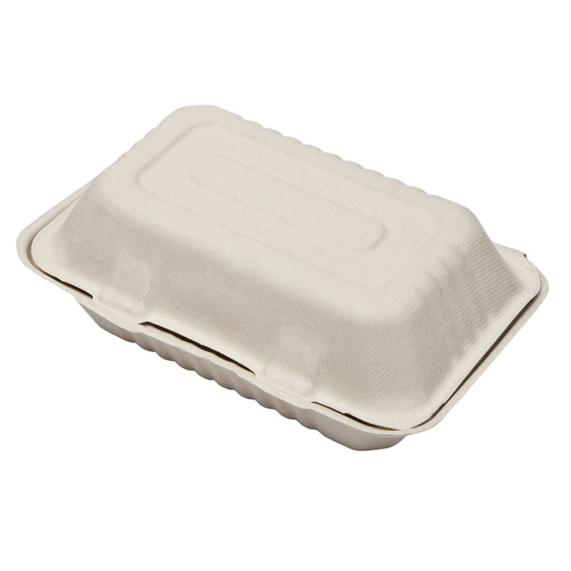 Sample-9"×6" Bagasse Clamshell (23 x16 x 4.5/8CM)