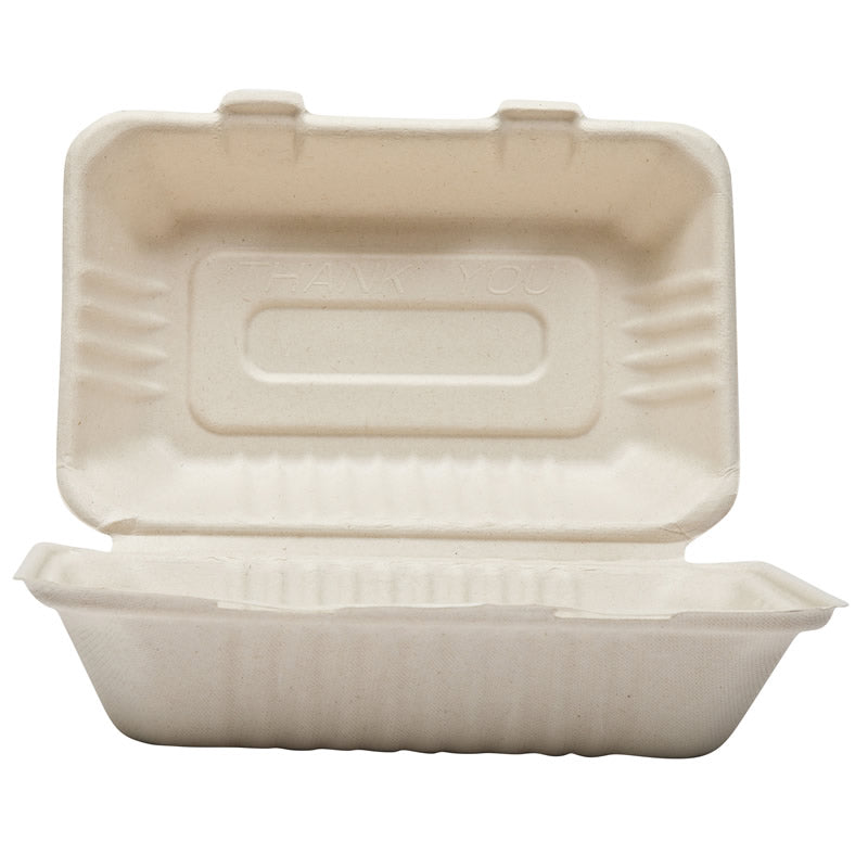 Sample-9"×6" Bagasse Clamshell (23 x16 x 4.5/8CM)