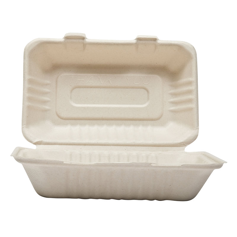 Sample-9"×6" Bagasse Clamshell (23 x16 x 4.5/8CM)