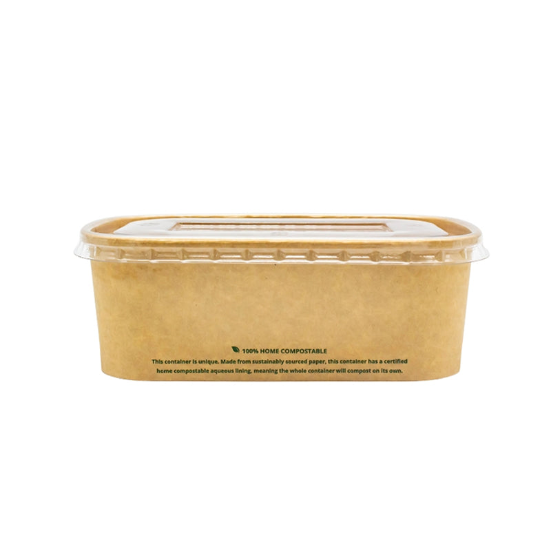 750ml Rectangle Kraft Container 120*170mm*57mm