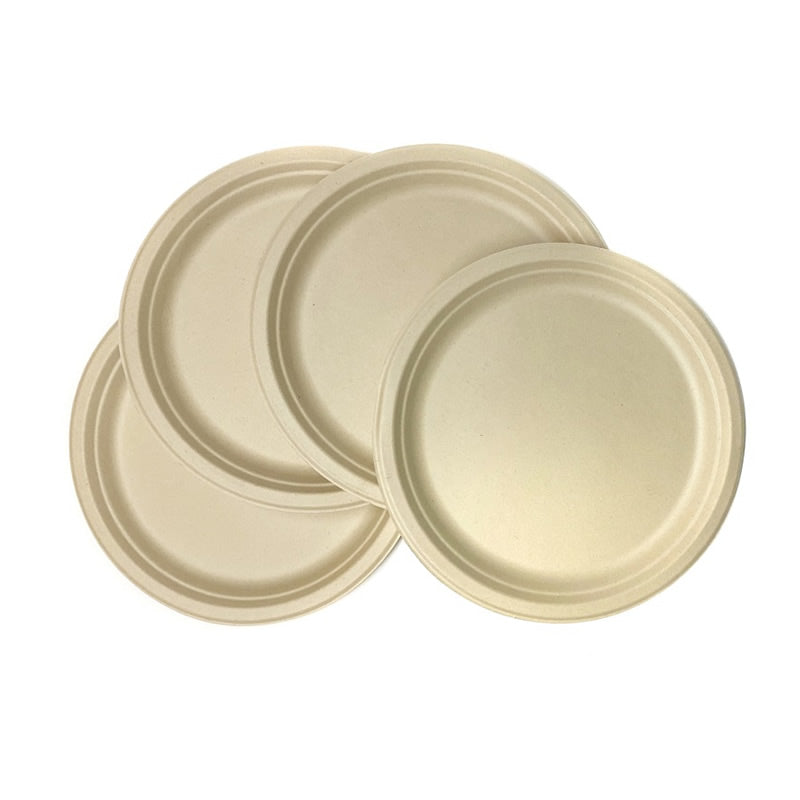 Sample-Round Bagasse Plate - 25cm (10 inch)