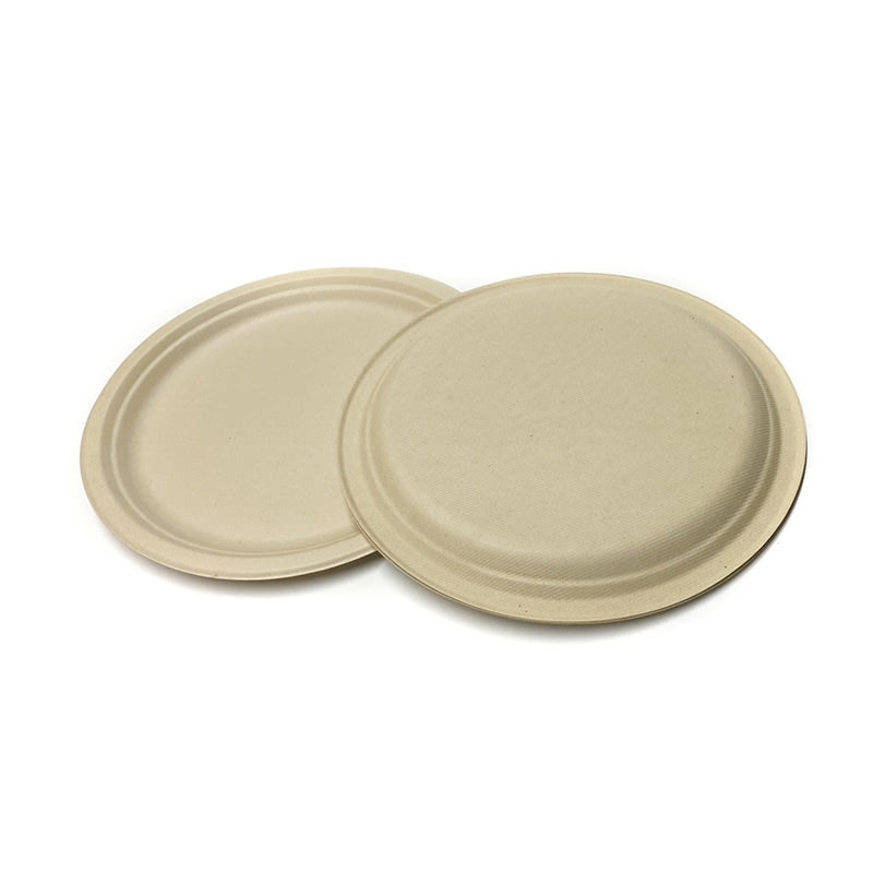 Sample-Round Bagasse Plate - 25cm (10 inch)