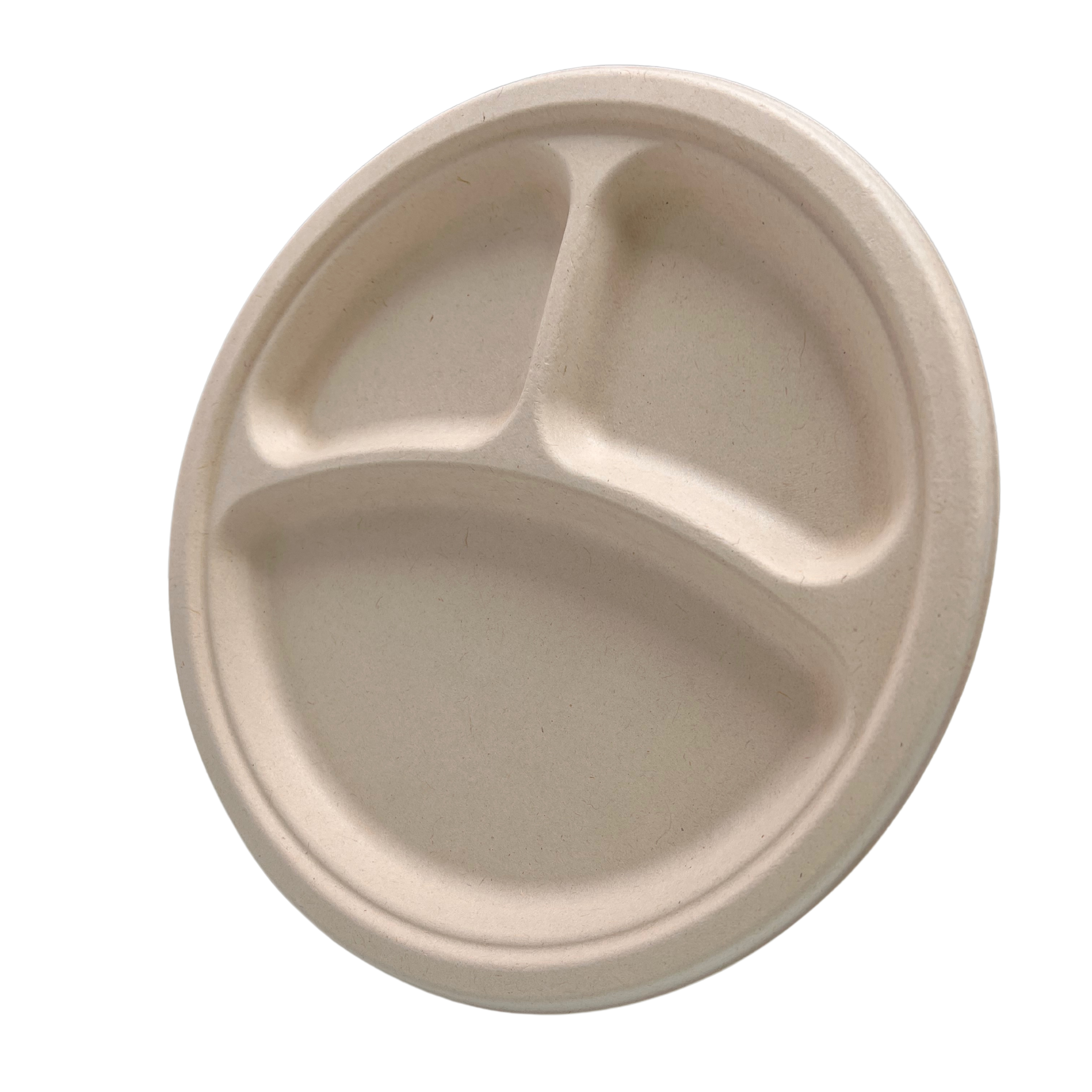 Sample-25cm x 2.5cm Round Bagasse Plate 3 CPT