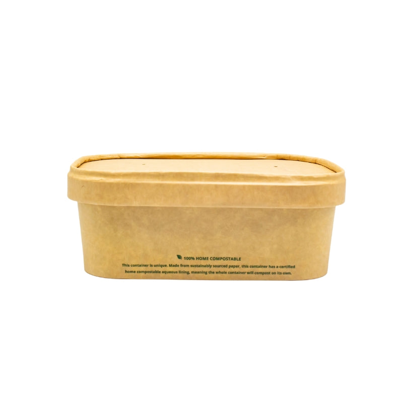 Sample-Kraft Lid for 500/750ml Rectangle Kraft Container