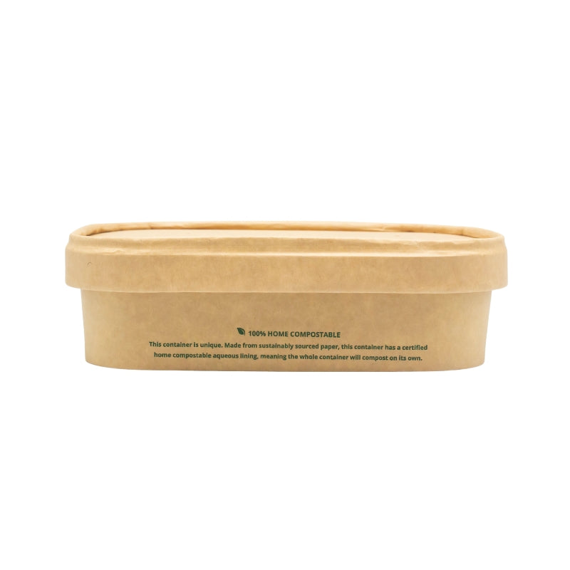 Sample-Kraft Lid for 500/750ml Rectangle Kraft Container