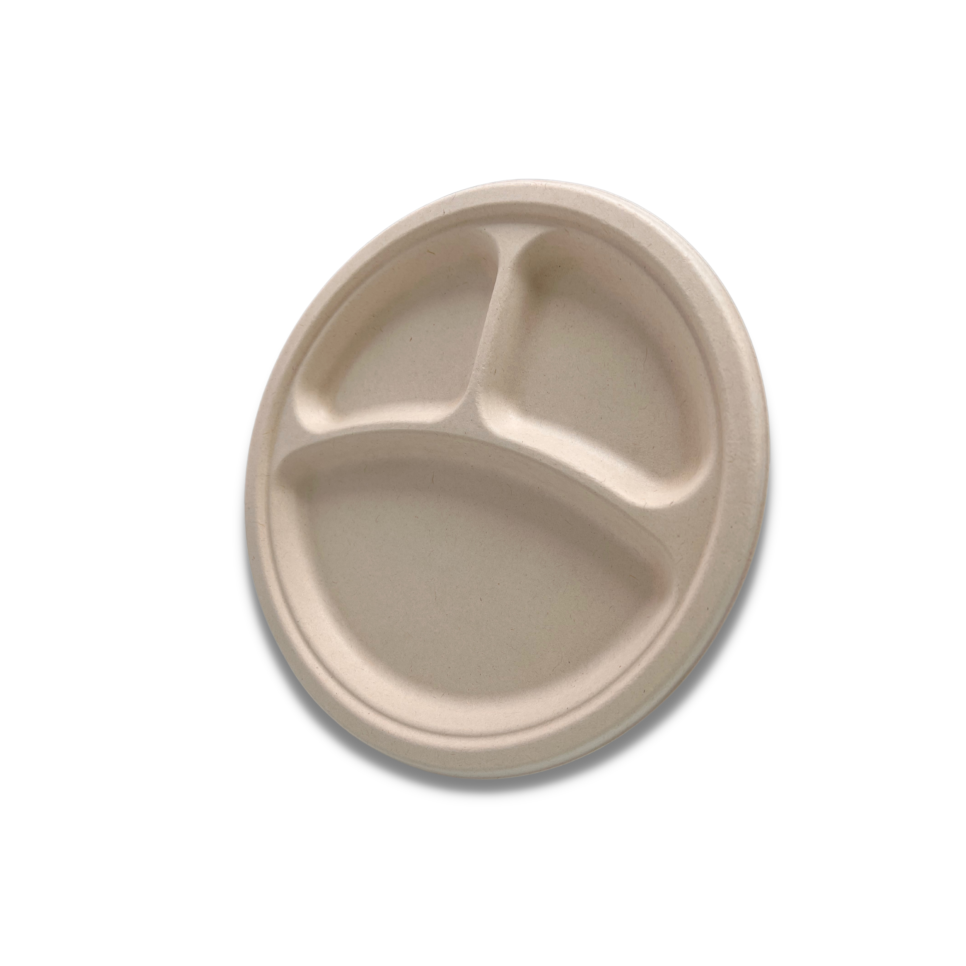 Sample-25cm x 2.5cm Round Bagasse Plate 3 CPT