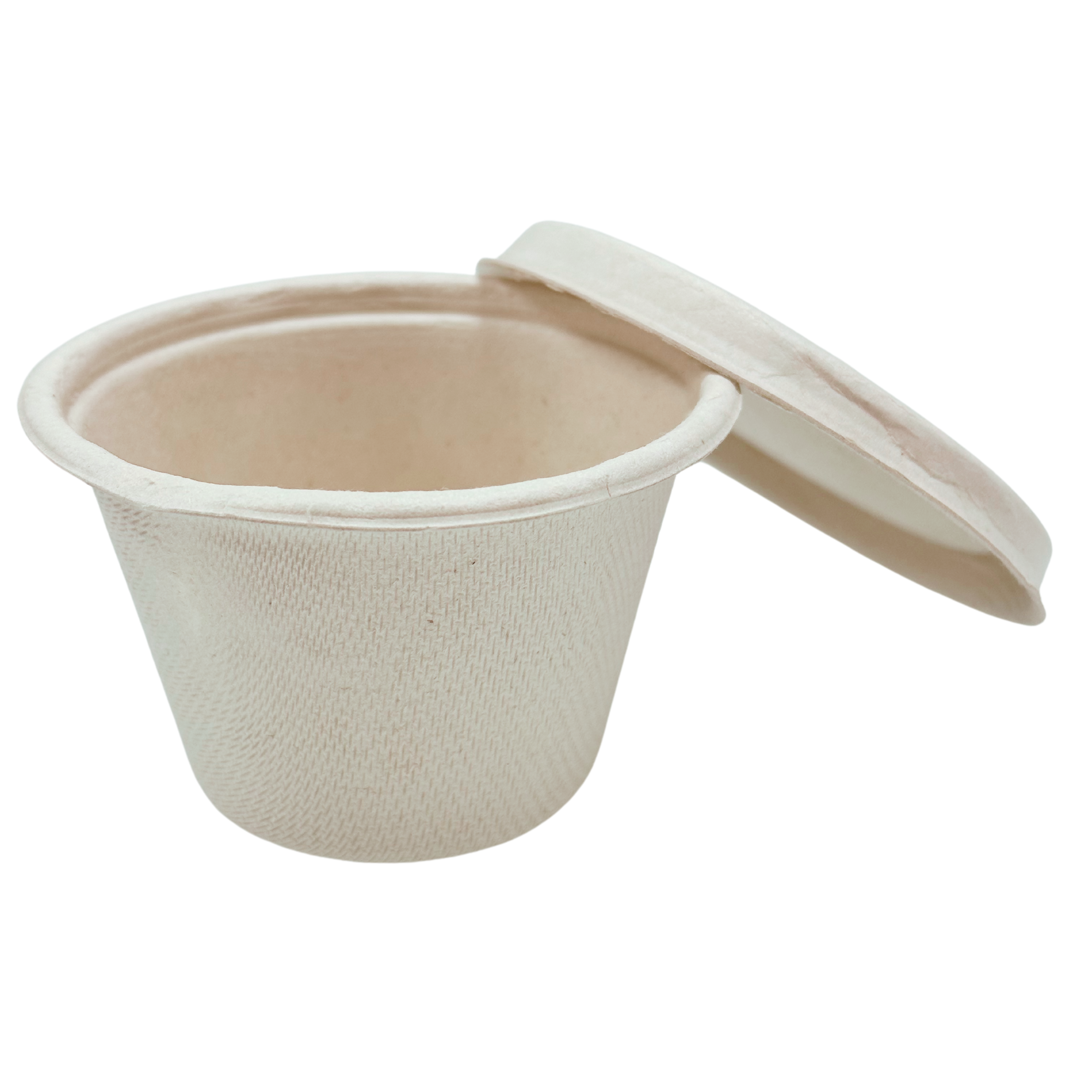 Sample-4oz Bagasse Deli Pot and Lid (Ø7.5 x 4.8CM)