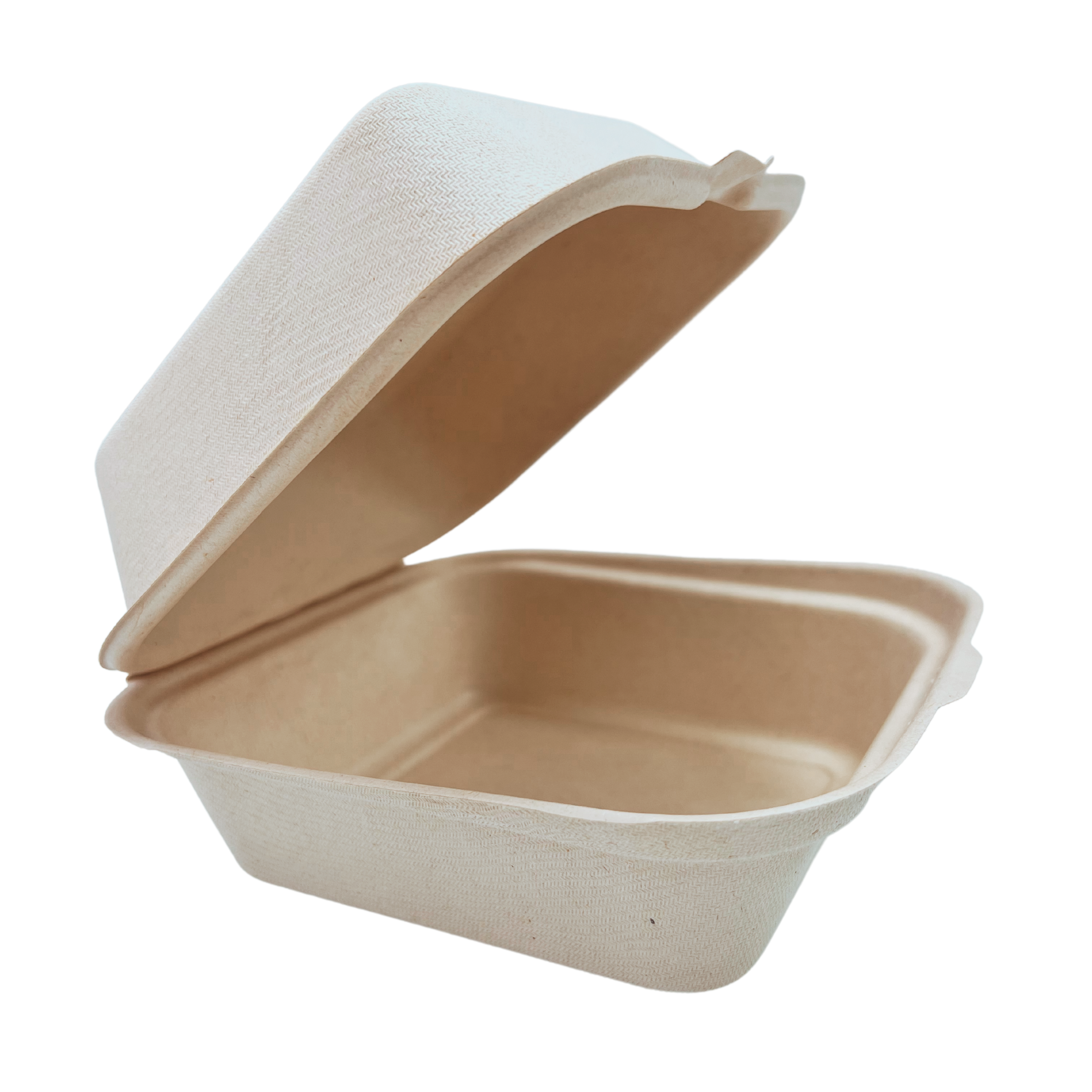 Sample-6" Bagasse Clamshell (15.5 x 15 x 5/8CM)