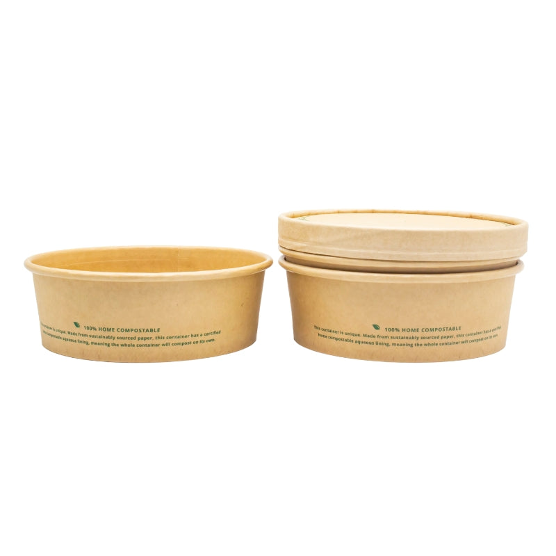 500ml Kraft Paper Round Bowl 150*128*46mm