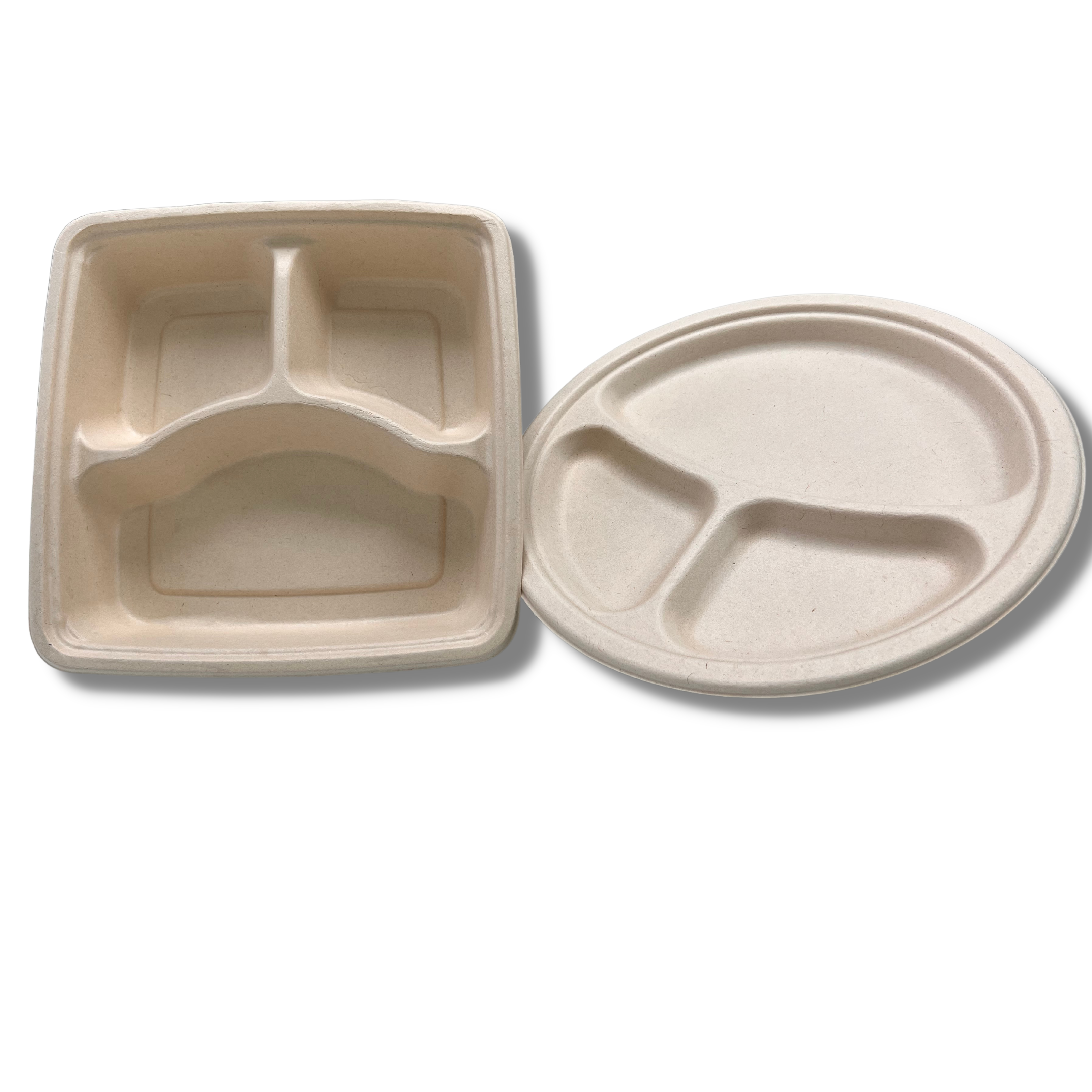 Sample-25cm x 2.5cm Round Bagasse Plate 3 CPT