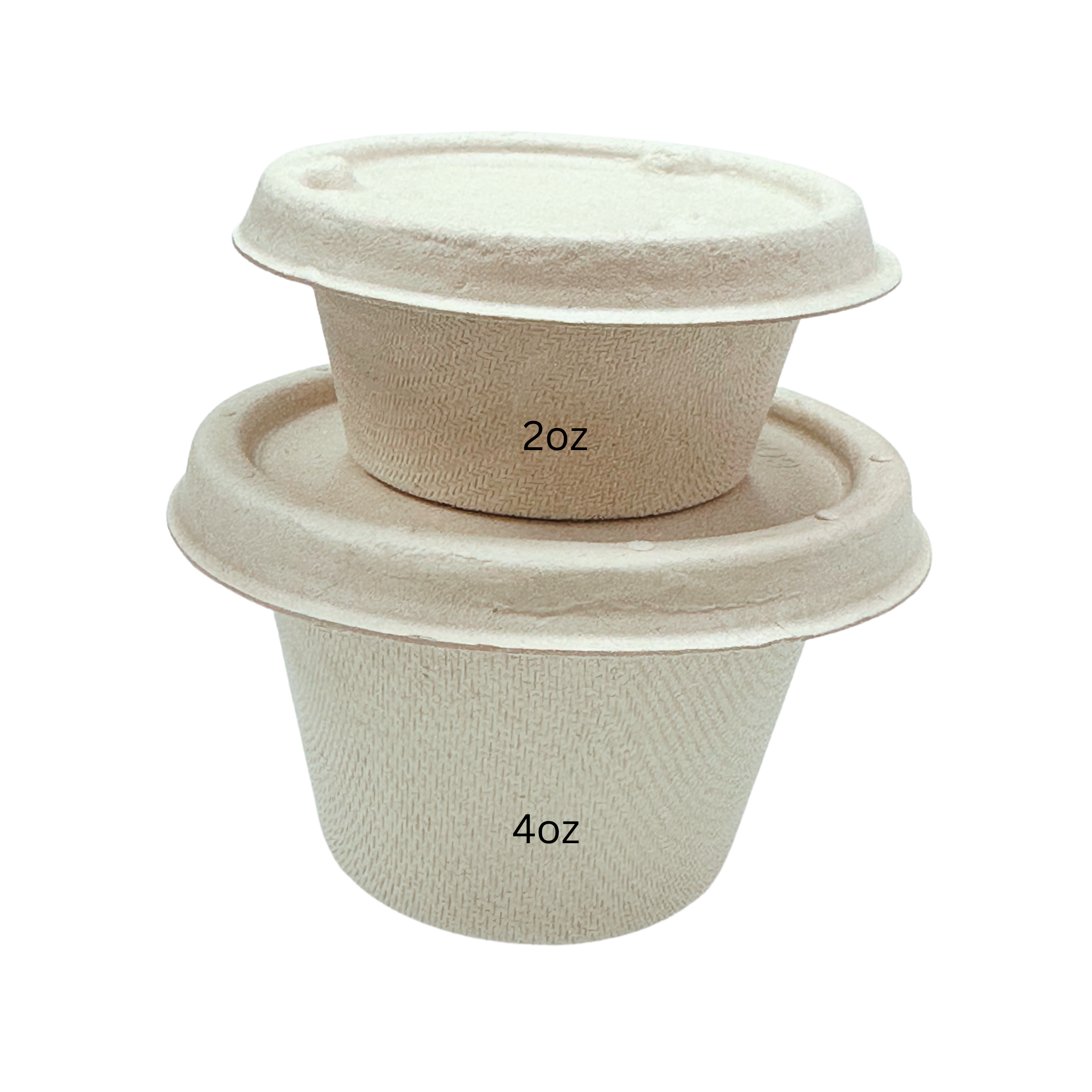 Sample-4oz Bagasse Deli Pot and Lid (Ø7.5 x 4.8CM)