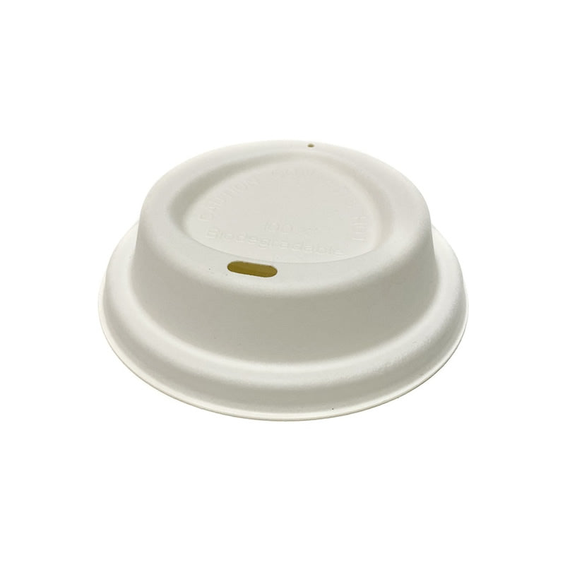 Sample-80mm Home Compostable Pulp lid fits size 6oz and 8oz