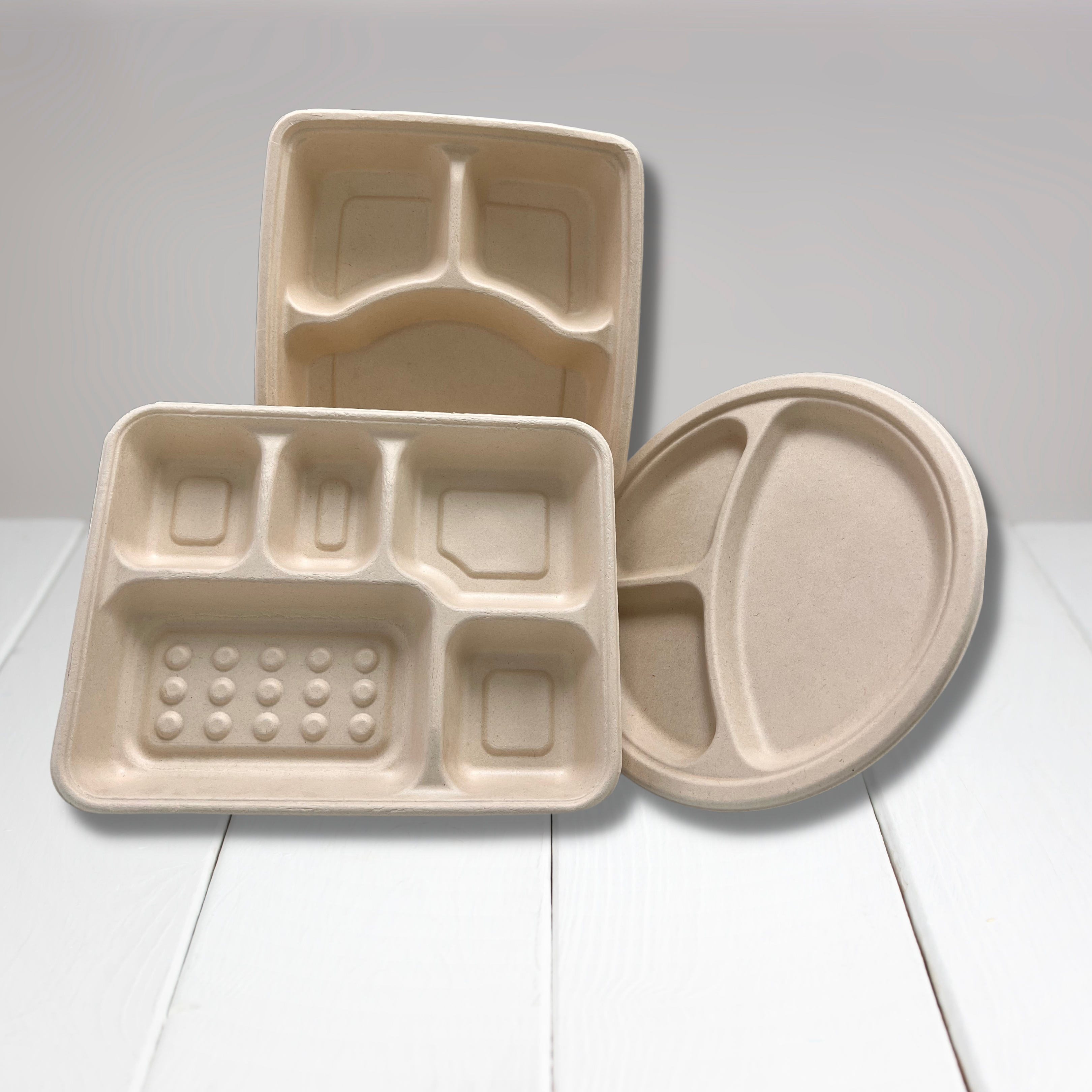 Sample-23cm x 5cm Square Bagasse Plate 3 CPT