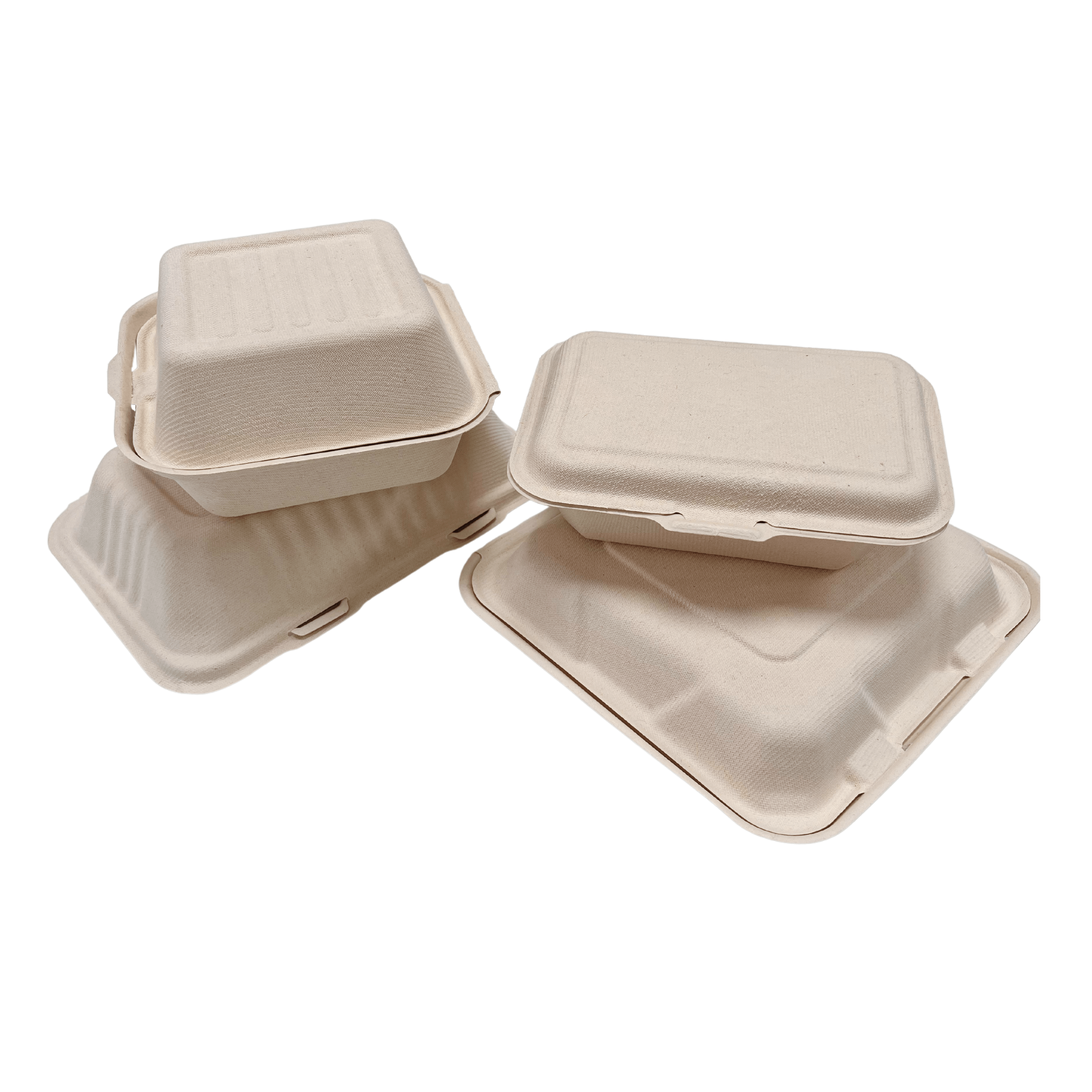 7 x 5 inches Bagasse Clamshell (17 x 12.5 x 3.5CM)