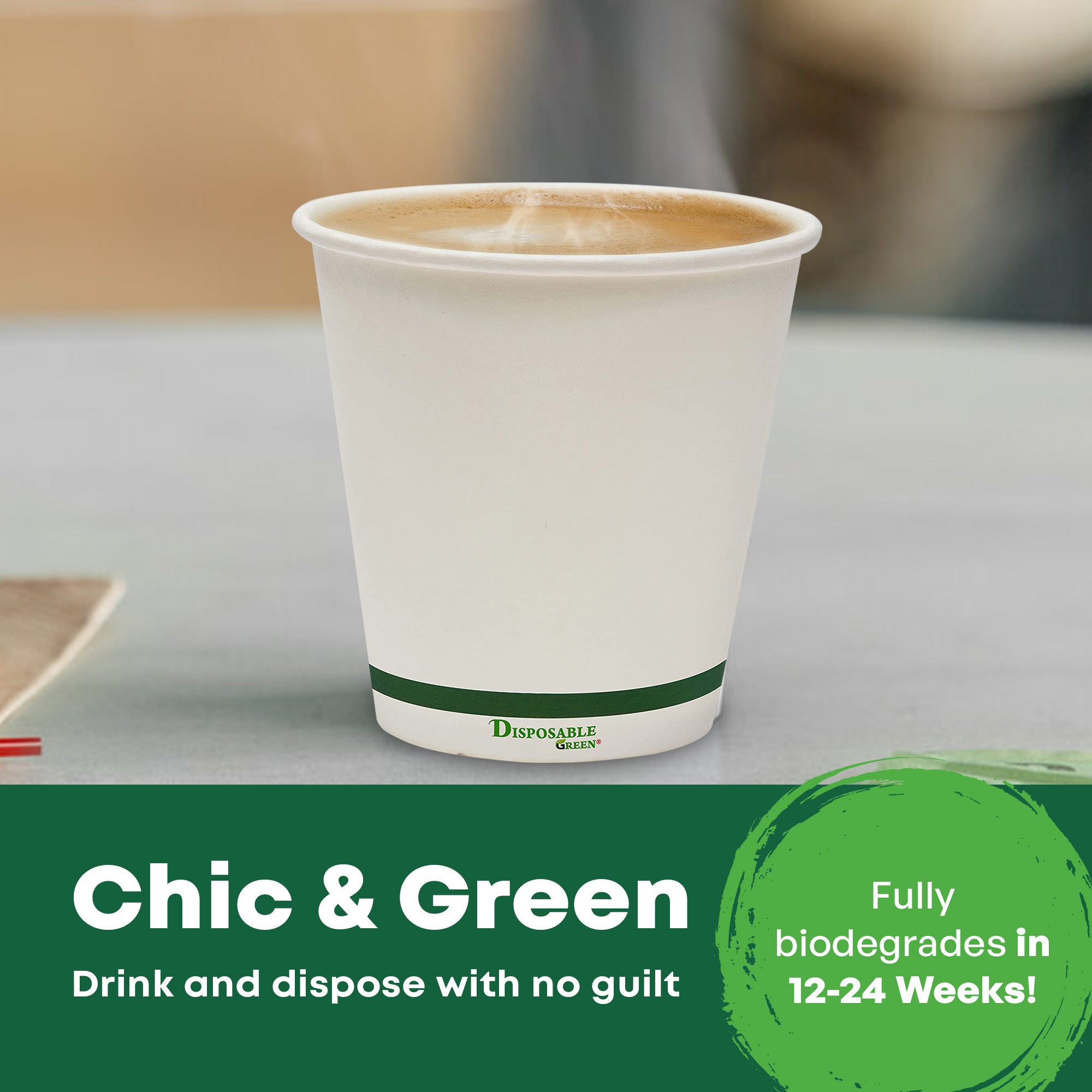 4oz (113ml) NEXTGEN<br>Home Compostable Single Wall Coffee Cups