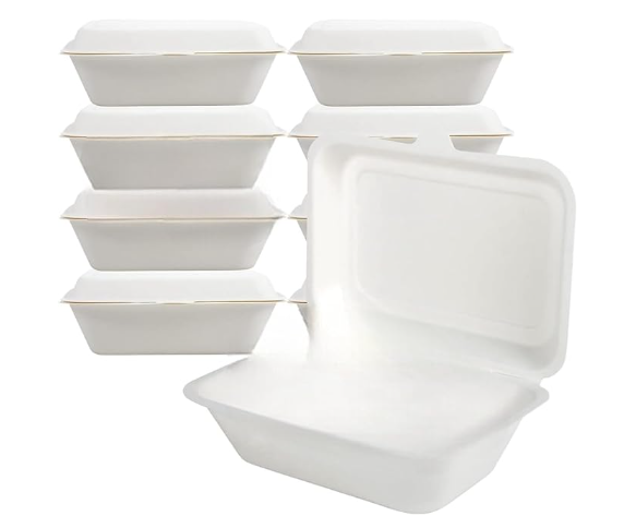 Sample-7 x 5 inches Bagasse Clamshell (17 x 12.5 x 3.5CM)