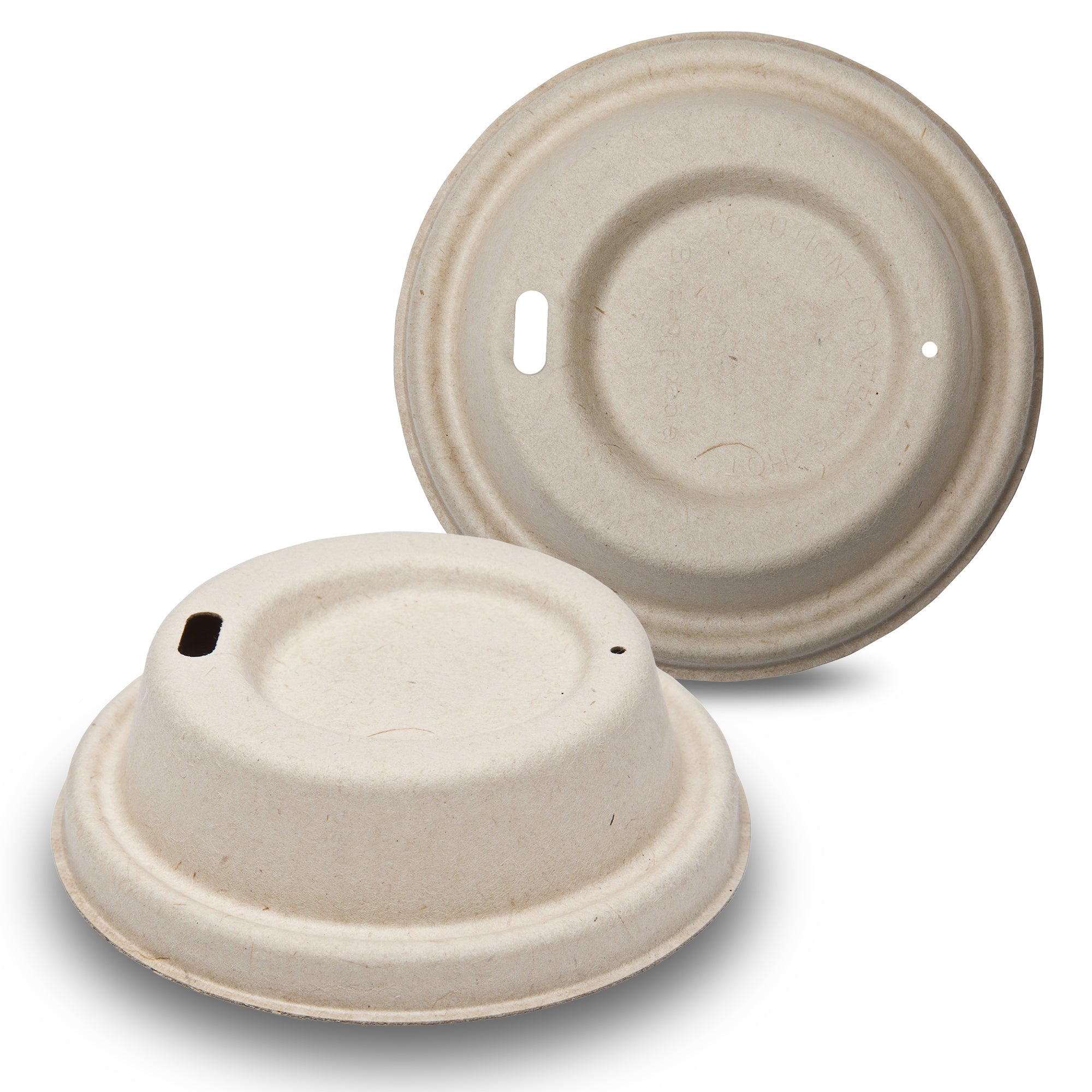 80mm Home Compostable Pulp lid fits size 6oz and 8oz