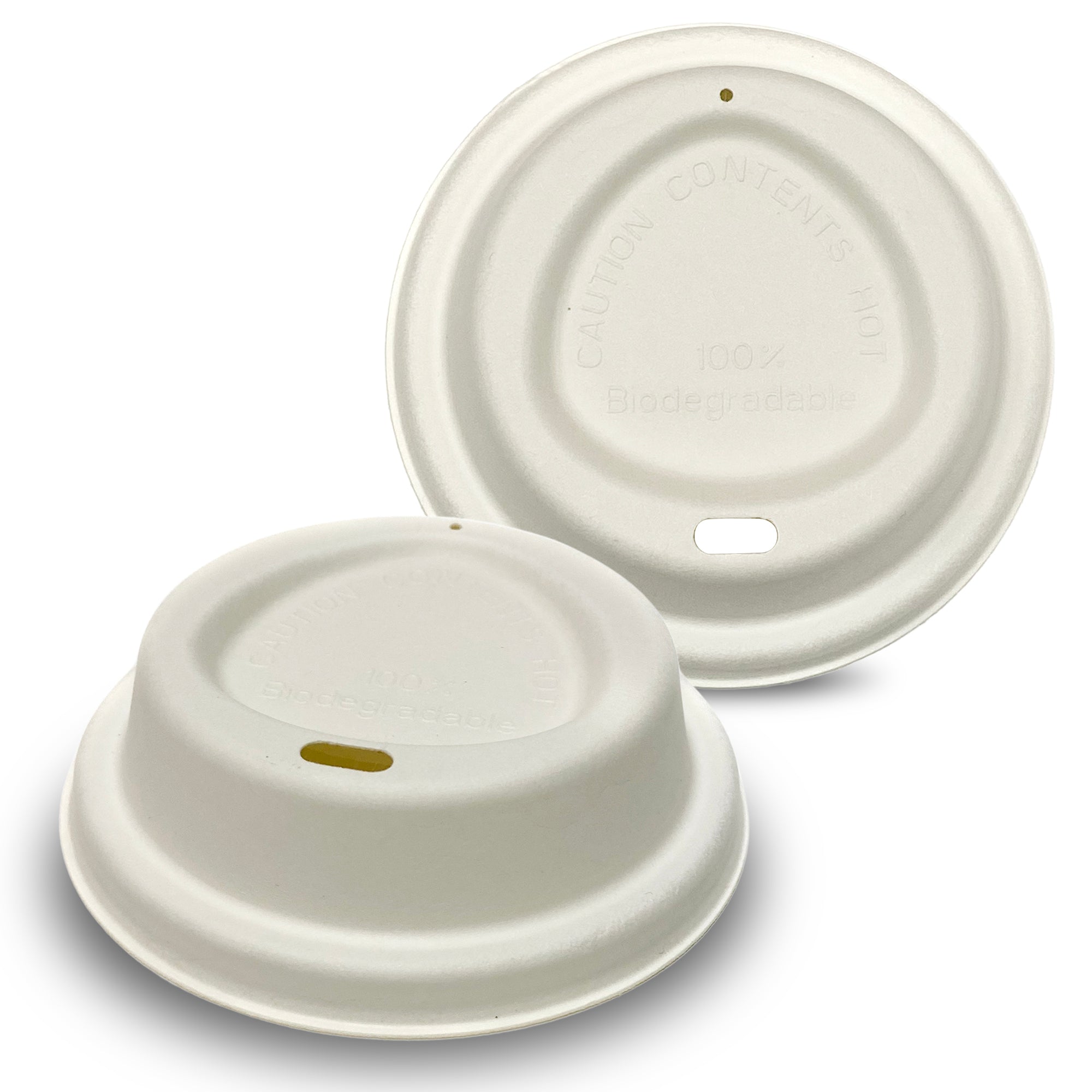 90mm Home Compostable Sugarcane Pulp Lid fits 10oz, 12oz and 16oz Cups