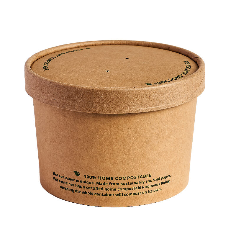 Sample- Kraft Paper Lid 115mm (8oz/12oz/16oz- Bowl)